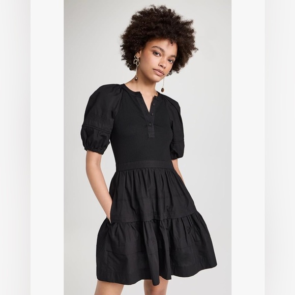 Ulla Johnson Dresses & Skirts - Ulla Johnson “Amelia” Black Puff Sleeve Dress